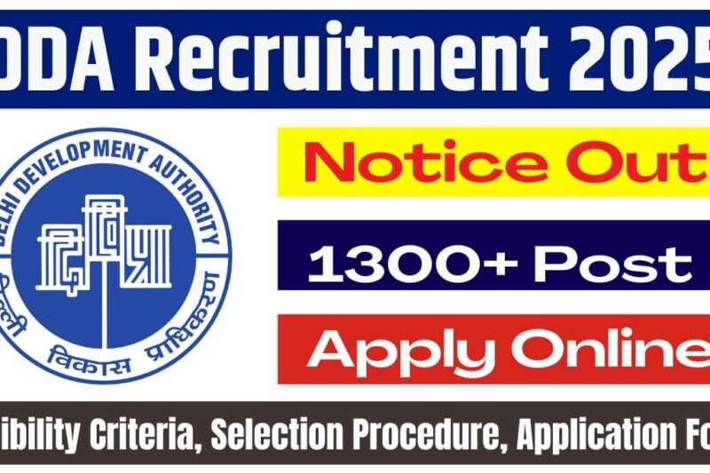 Delhi Development Authority recruitment:-Apply Now for 1,383 Government Jobs– Don’t Miss This Golden Opportunity!”