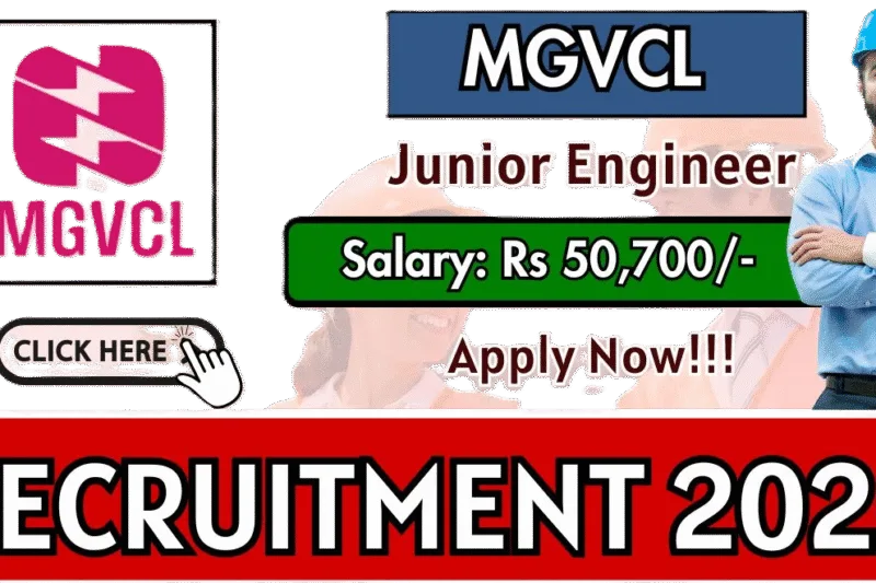 MGVCL Recruitment 2025: JOB Opportunities (Junior Engineer – CIVIL)